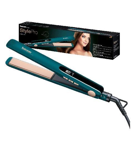 BEURER HS50 PIASTRA PER CAPELLI RIVESTIMENTO IN CERAMICA ALLA CHERATINA DISPLAY LED TEMPERATURA REGOLABILE SPEGNIMENTO AUTOMATICO OCEAN